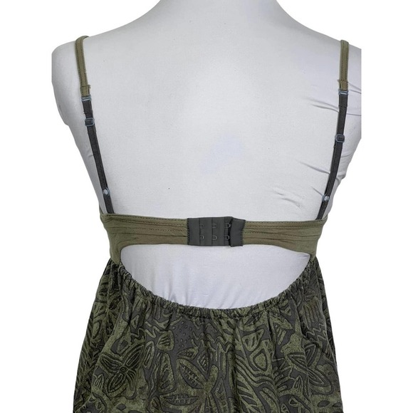 𝅺wilfred‎ Artizia Dress Olive Green Tropical Print Open Back Size 2 - Picture 6 of 11